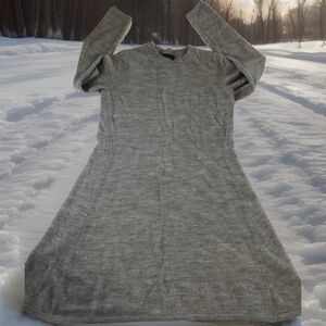 Banana Republic Factory Long Sleeve Swing Sweater Dress Grey Very Soft XS/S ?